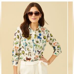 J.Mclaughlin Lois Shirt in Mini Greenhouse L
